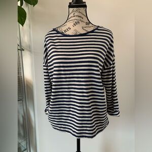 Esprit Blue and White Relaxed Long Sleeve Tee